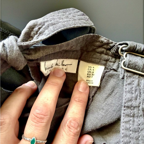 Nicole Miller Gray Linen Jumper - Picture 5 of 6